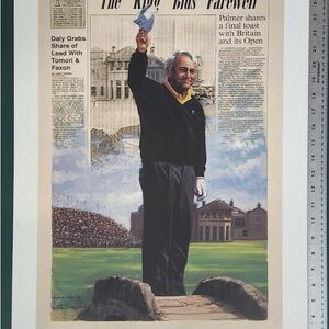 Vintage Golf Wall Art with Black and Yellow Accents